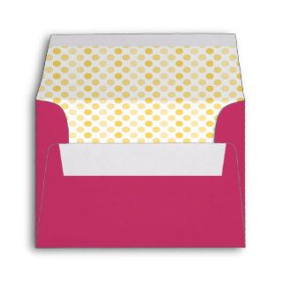 Watermelon Pink & Yellow Polka Dot A 2 Envelopes