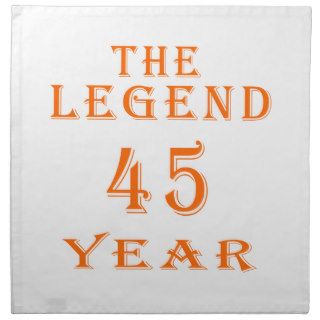 The Legend 45 Year Printed Napkins