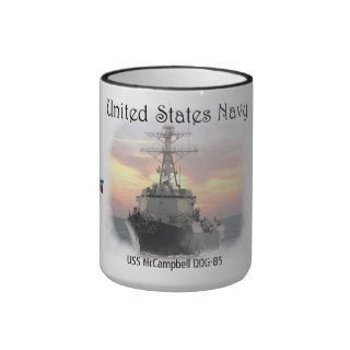 USS McCampbell DDG 85 dESTROYER Mugs