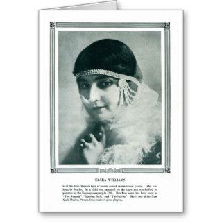 Clara Williams 1916 silent movie actress portrait Greeting Card