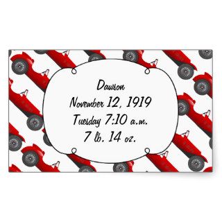 Personalized Classic Baby Boy Stat Gifts Rectangular Sticker
