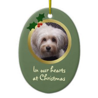 Customizable Christmas Dog Memorial Ornament