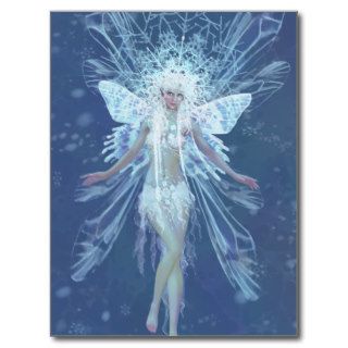 Snowflake fairy queen post cards