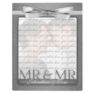 Mr & Mr Gay Wedding Photo Frame in Silver Display Plaques