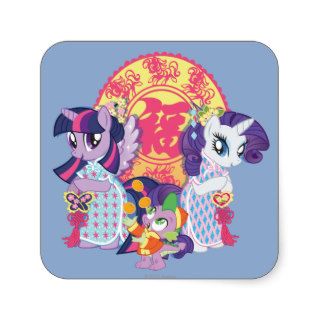 My Little Pony Chinese New Year Square Sticker