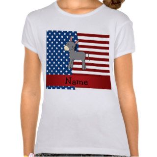 Personalized name Patriotic donkey T Shirts