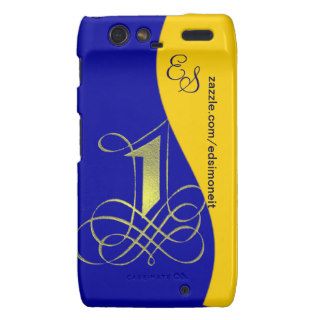Number One, personalized with Monogram &  text Droid RAZR Cases