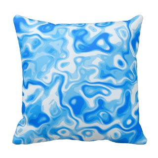 Blue Water texture Throw Pillow