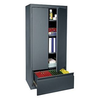 Sandusky 2 Adjustable Shelves Storage Cabinet with File Drawer, Charcoal  Make More Happen at