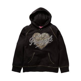 Pineapple Girls black sequin heart hoodie