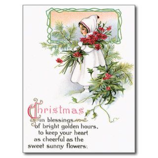Christmas Blessing ~ Poem Post Card