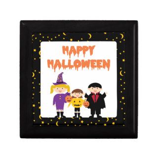 Happy Halloween Cute Trick or Treat Kids Keepsake Boxes