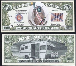 Redneck "Liberty" Novelty $Million Dollar Bill Collectible  Other Products  