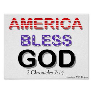 America Bless God Poster