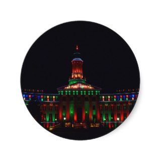 Denver Civic Center Holiday Lights   New Style Stickers