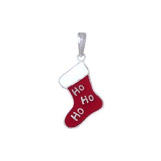925 Sterling Silver Necklace Charm Pendant, Ho Ho Ho Christmas Holiday Sto Jewelry