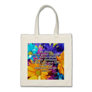 Be Strong Bible Scripture Tote Bags