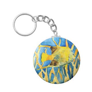 tropical saltwater fish sea life art painting gift key chains
