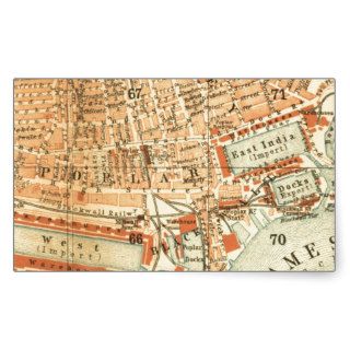 Vintage London Street Map Stickers