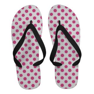 Hot Pink White Polka Dots Pattern Sandals
