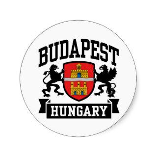 Budapest Hungary Round Stickers