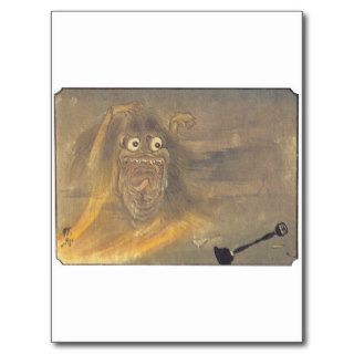 Ancient Japanese Ghost/Demon Painting Postcard