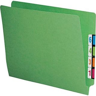 Smead Colored Reinforced End Tab File Folders, Letter, Green, 100/Box  Make More Happen at