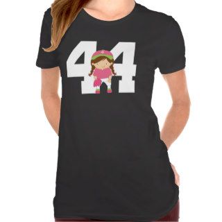 Softball Uniform Number 44 (Girls) Gift T shirt