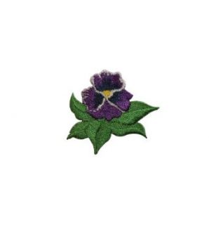 ID #6906 Purple Lily Iris Flora Flower Plant Iron On Embroidered Patch Applique