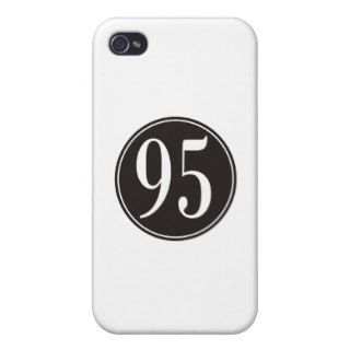 #95 Black Circle iPhone 4/4S Case