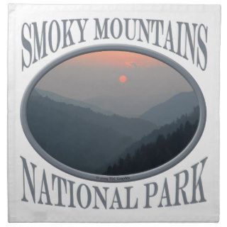 Smoky Mountains National Park Blue Sunset Printed Napkin