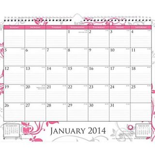 2014 Blue Sky Breast Cancer Awareness Wire O Wall Calendar 15x12  Make More Happen at