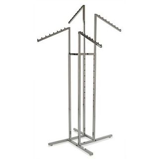 Square Tubing 4 Way Rack With Slant Arms, Chrome  Make More Happen at