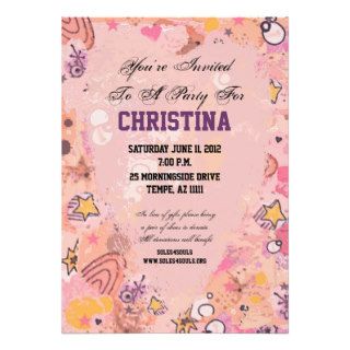 Charity Birthday Invitation on Recycled Paper