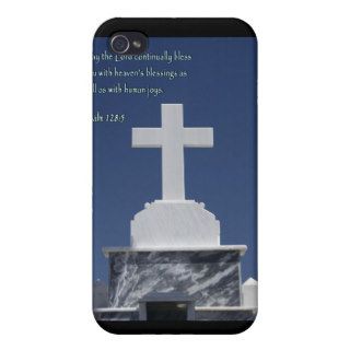 Psalm 1285 Marble Cross iPhone 4/4S Covers