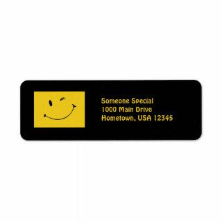 Smiley Face Custom Return Address Label