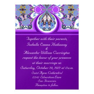 2012 Purple Ice Personalized Wedding Invitation