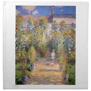 Claude Monet The Artist's Garden at Vétheuil, 1880 Cloth Napkins