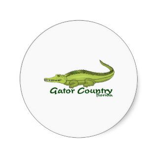 Gator Country Round Stickers