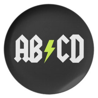 ABCD Yellow Bolt Party Plates