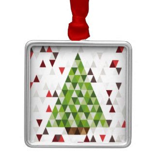 Modern Geometric Christmas Tree Art Christmas Tree Ornament