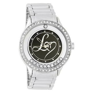 Lipsy Ladies silver loose diamante case watch