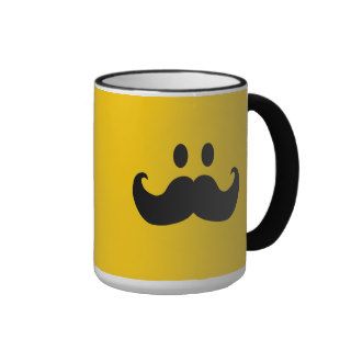 Mustache Smiley (Customizable background color) Mugs