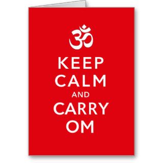 Keep Calm and Carry Om Motivational Birthday Greeting Cards