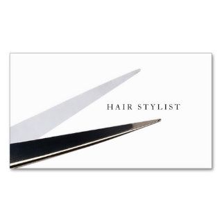 modern simple hair stylist hairstylist shears business card template