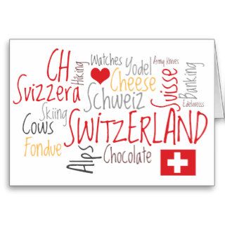 Cheese Fondue Greeting Switzerland Card