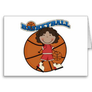 BASKETBALL African American Girl T shirts and Gift Cards
