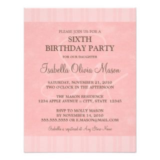 Small 6th Birthday Party Invitation