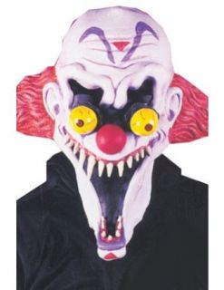 Freaker Shrieker Clown Mask Halloween Costume   Most Adults Clothing