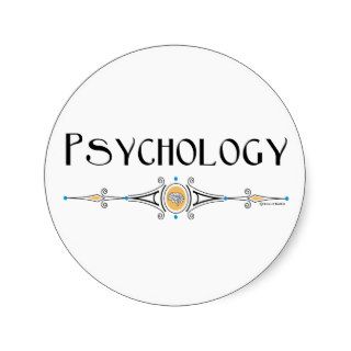 Psychology Decorative line Round Stickers
